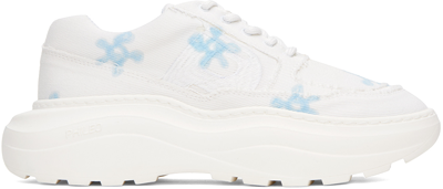 Phileo White 003.3 Rocker Trainers In Blue Flower White