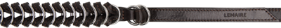 Lemaire Brown Braided Ring Belt In Br449 Dark Brown