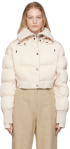 Jacquemus Caraco Layered Ribbed-knit And Quilted Shell Jacket In Off White