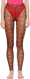 Andrej Gronau Ssense Exclusive Brown & Red Leggings In Brown/red