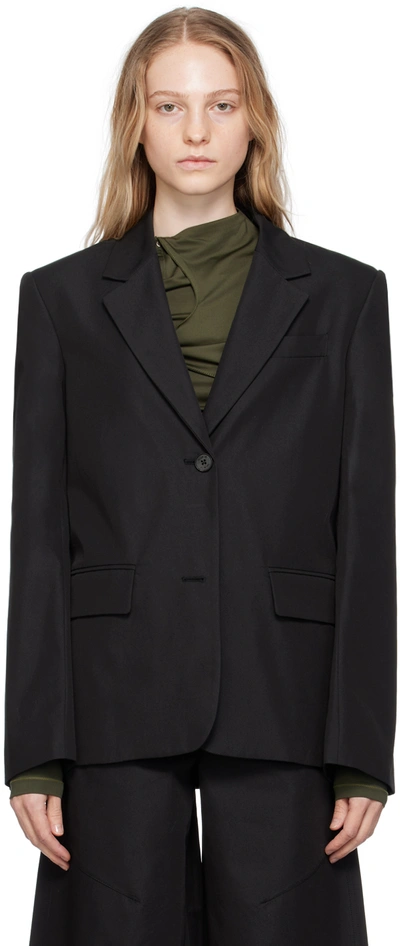 Open Yy Black Single-breasted Blazer