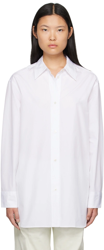 Studio Nicholson White Santo Shirt In Optic White