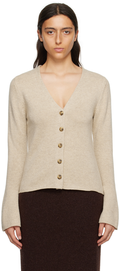 By Malene Birger Beige Wool Cardigan