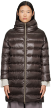 Herno Brown Matilde Down Coat In Grey