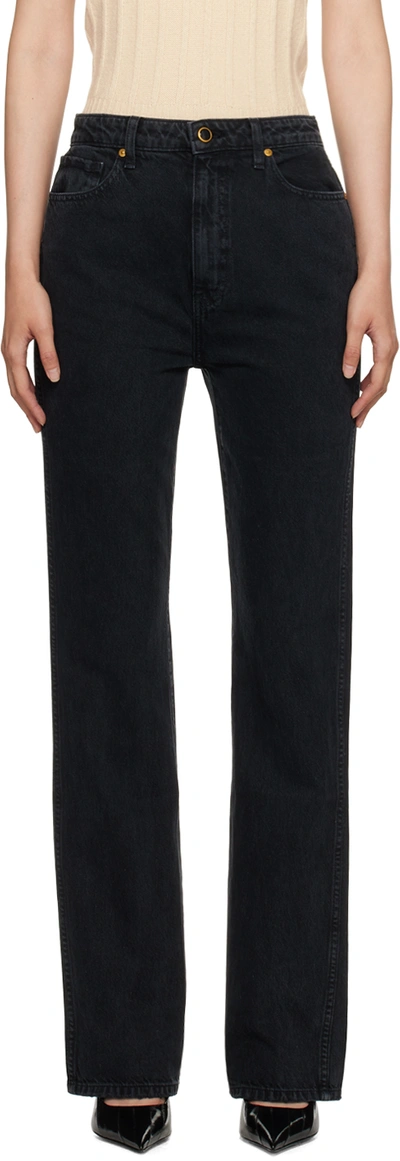 Khaite Black Danielle Jeans In 091 Prescott