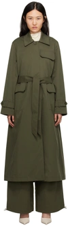 Beaufille Khaki Hanson Trench Coat In Khaki