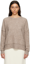By Malene Birger Round Neck Long-sleeved Sweater In 1cn Chanterelle
