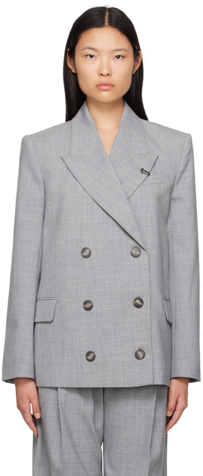 Camilla And Marc Grey Lazlo Blazer In M00 Grey Marle