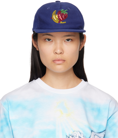 Sky High Farm Workwear Denim Baseball Cap In 1 Blue