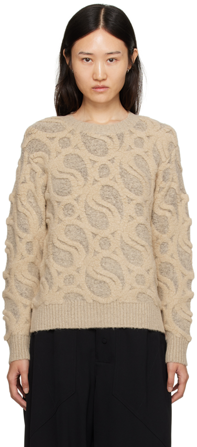 Stella Mccartney Beige Monogram Sweater In 2742 Camel