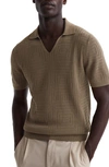 Reiss Thames - Bronze Slim Fit Knitted Cotton Shirt, Xxl
