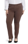 Nydj Marilyn Straight Leg Jeans In Coffee Bean
