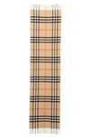BURBERRY BURBERRY GIANT CHECK WASHED CASHMERE SCARF
