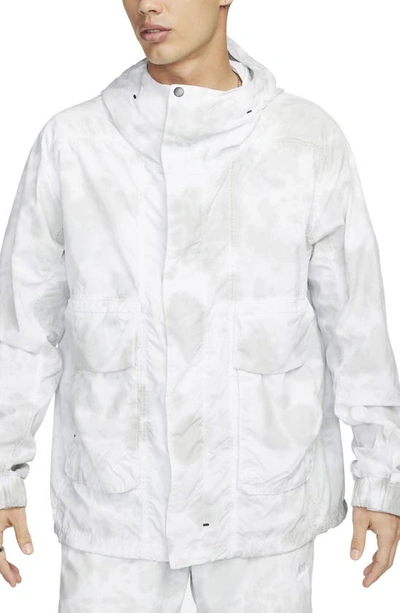 Nike Tech Woven Hooded Jacket In Grey