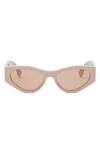 Fendi O'lock Monochrome Acetate Cat-eye Sunglasses In Pink