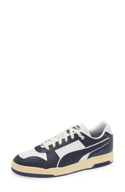 Puma Slipstream Lo Vintage Sneakers In  White-new Navy