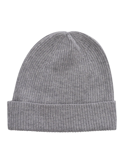 Ballantyne Ribbed Beanie In Grey