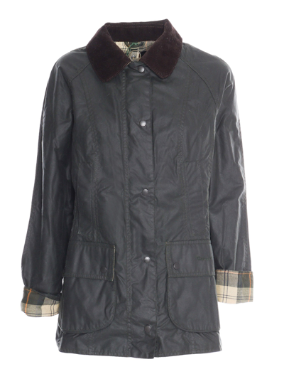Barbour Buttoned Long-sleeved Jacket In Green