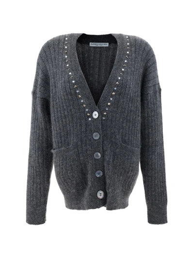 Alessandra Rich Knitwear In Grey Melange