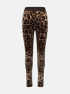 DOLCE & GABBANA TWO-TONE CHARMEUSE LEGGINGS