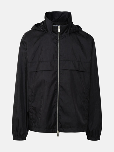 Off-white Off Nylon Windbreaker Jacket In Black