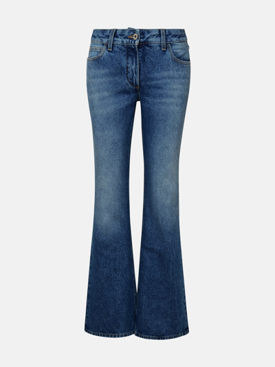 Off-white Flared Blue Cotton Jeans