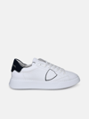 PHILIPPE MODEL TEMPLE SNEAKERS IN WHITE LEATHER