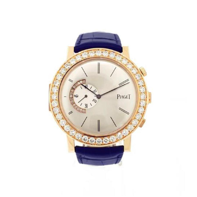 Pre-owned Piaget Altiplano Double Jeu Mens Hand Wind Watch Goa32151 In Black / Blue / Gold / Gold Tone / Rose / Rose Gold / Rose Gold Tone / Silver