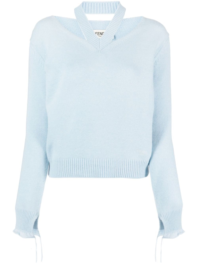 Fendi Sweaters In Blue