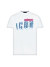 Dsquared2 White Logo Print T-shirt In 100