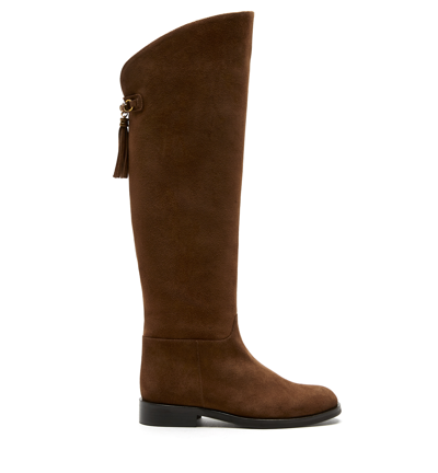 La Canadienne Banks Suede Boot In Chestnut