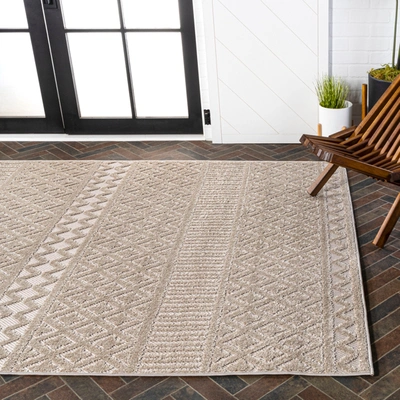 Jonathan Y Ormond High-low Modern Trellis Geometric Beige/gray Area Rug