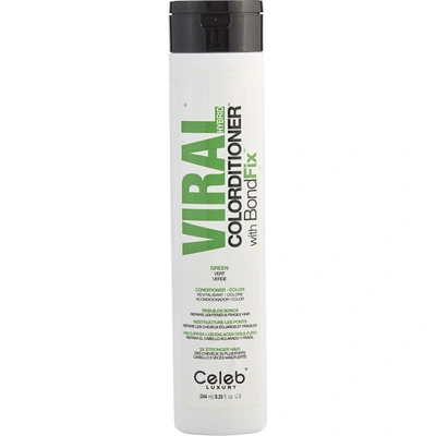 Celeb Luxury 336026 8.25 oz Unisex Viral Hair Colorditioner, Green In Black