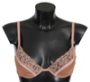 Ermanno Scervino Women  Nude Lace Push Up Silk Underwear In Multi