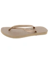 Havaianas Slim Womens Textured Thong Flip-flops In Gold