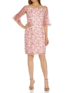 ADRIANNA PAPELL WOMENS SOUTACHE MIDI COCKTAIL AND PARTY DRESS