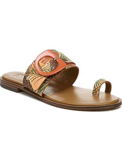 Naturalizer Finola Womens Leather Toe Lop Slide Sandals In Multi