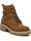 Naturalizer Jac Womens Water Repellent Ankle Combat & Lace-up Boots In Brown