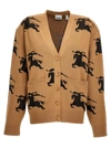 Burberry Brittany Jacquard Logo Knit Cardigan