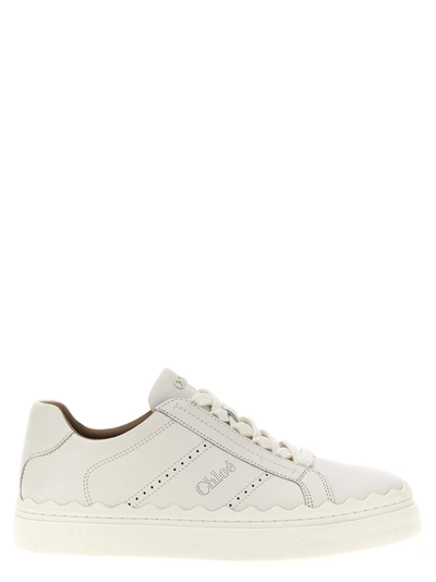 Chloé Lauren Leather Sneaker In White