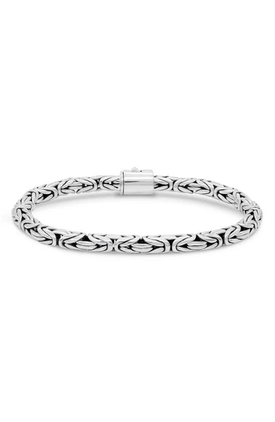 Devata Sterling Silver Byzantine Chain Bracelet