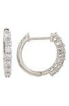 Suzy Levian 14k 0.50 Ct. Tw. Diamond Huggie Earrings In White