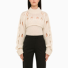 FEDERICA TOSI PERFORATED BUTTER TURTLENECK