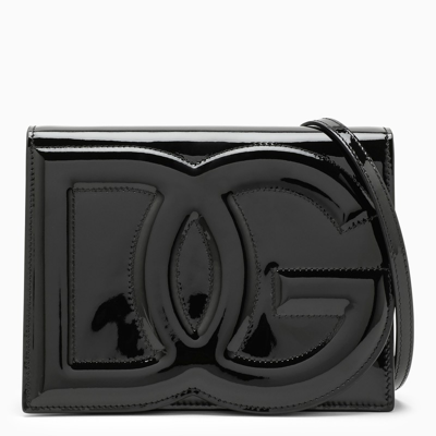 Dolce & Gabbana Black Patent Leather Dg Logo Bag