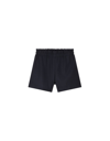 Bonpoint Velvet-effect Zip Shorts In Blu