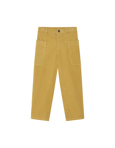Bonpoint Kids' Looping Straight-leg Trousers In Yellow