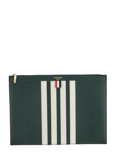 Thom Browne Medium Document Holder In Green