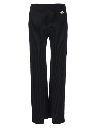 Moncler Tricot Trousers In Black