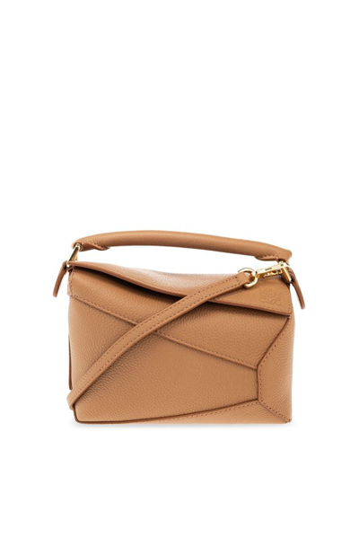 Loewe Puzzle Mini Shoulder Bag In Brown