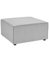 Modway Saybrook Outdoor Patio Upholstered Sectional Sofa Ottoman In Grey